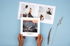 High quality photo booklet, saddle stitched, square format